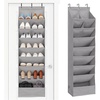 image:imageSTORAGE MANIAC Over the Door Shoe Organizer HeavyDuty Large Deep Pocket Hanging Shoe Organizer Shoe Rack Door Closet Shoe Organizer for Wall Dorm amp Narrow Door Storage Shoe Holder Grey 1 PackGrey