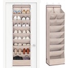 image:imageSTORAGE MANIAC Over the Door Shoe Organizer HeavyDuty Large Deep Pocket Hanging Shoe Organizer Shoe Rack Door Closet Shoe Organizer for Wall Dorm amp Narrow Door Storage Shoe Holder Grey 1 PackOat Beige