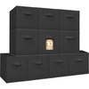 image:imageSTORAGE MANIAC Storage Cubes 11 Inch Collapsible Storage Bins with Handles 10 Pack Fabric Foldable Bins for Organization Durable Storage Bins for Closet Shelves Offices 10Pack GreyBlack10 Pack