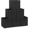 image:imageSTORAGE MANIAC Storage Cubes 11 Inch Collapsible Storage Bins with Handles 10 Pack Fabric Foldable Bins for Organization Durable Storage Bins for Closet Shelves Offices 10Pack GreyBlack6 Pack