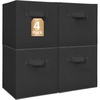 image:imageSTORAGE MANIAC Storage Cubes 11 Inch Collapsible Storage Bins with Handles 10 Pack Fabric Foldable Bins for Organization Durable Storage Bins for Closet Shelves Offices 10Pack GreyBlack4 Pack