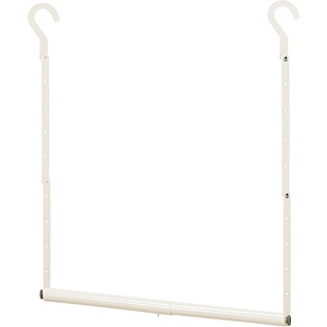 image:imageSTORAGE MANIAC Adjustable Closet Rod for Hanging Clothes 1 Pack White  Expandable 179297 HeavyDuty Metal Closet Hanging Rod with 9 Height Adjustments SpaceSaving Double Closet Organizer1 Pack White