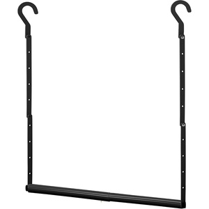 image:imageSTORAGE MANIAC Adjustable Closet Rod for Hanging Clothes 1 Pack White  Expandable 179297 HeavyDuty Metal Closet Hanging Rod with 9 Height Adjustments SpaceSaving Double Closet Organizer1 Pack Black