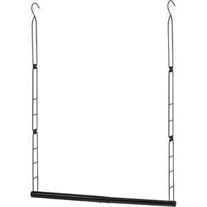 image:imageSTORAGE MANIAC Hanging Closet Rod Adjustable Width and Height Closet Hanging Organizer SpaceSaving Clothes Hanging Bar Closet Extender Hanging Rod Double Closet Hanging Rod 1 Pack Black1 Pack Black