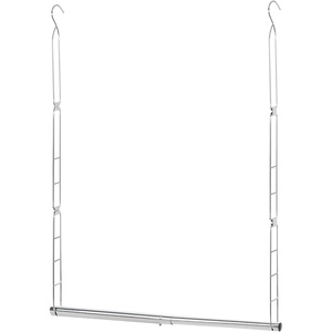image:imageSTORAGE MANIAC Hanging Closet Rod Adjustable Width and Height Closet Hanging Organizer SpaceSaving Clothes Hanging Bar Closet Extender Hanging Rod Double Closet Hanging Rod 1 Pack Black1 Pack Chrome