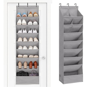 image:imageSTORAGE MANIAC Over the Door Shoe Organizer HeavyDuty Large Deep Pocket Hanging Shoe Organizer Shoe Rack Door Closet Shoe Organizer for Wall Dorm amp Narrow Door Storage Shoe Holder Grey 1 PackGrey