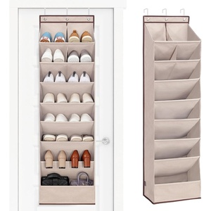 image:imageSTORAGE MANIAC Over the Door Shoe Organizer HeavyDuty Large Deep Pocket Hanging Shoe Organizer Shoe Rack Door Closet Shoe Organizer for Wall Dorm amp Narrow Door Storage Shoe Holder Grey 1 PackOat Beige