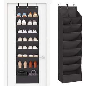image:imageSTORAGE MANIAC Over the Door Shoe Organizer HeavyDuty Large Deep Pocket Hanging Shoe Organizer Shoe Rack Door Closet Shoe Organizer for Wall Dorm amp Narrow Door Storage Shoe Holder Grey 1 PackBlack